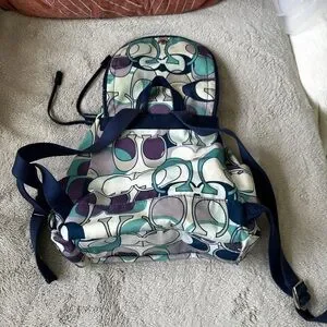 Coach Blue and Purple Patterned Backpack Coach backpack purple - Gem main image 3
